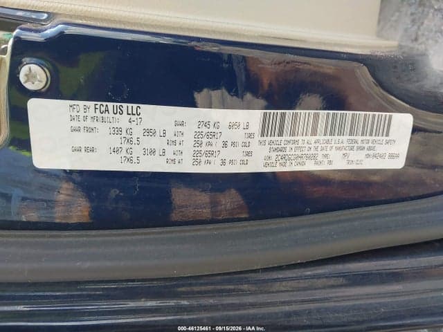2017 DODGE GRAND CARAVAN SXT 9