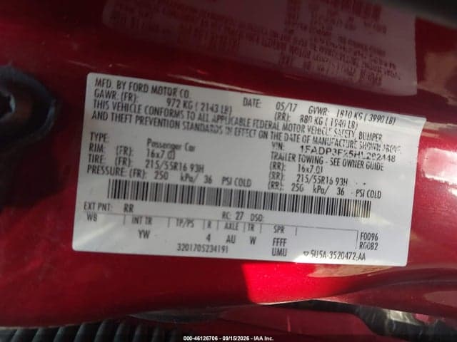 2017 FORD FOCUS SE 9