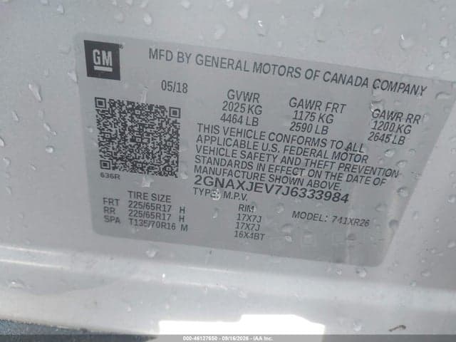 2018 CHEVROLET EQUINOX LT 9