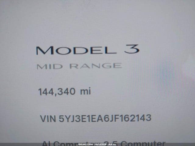 2018 TESLA MODEL 3 LONG RANGE/MID RANGE 14