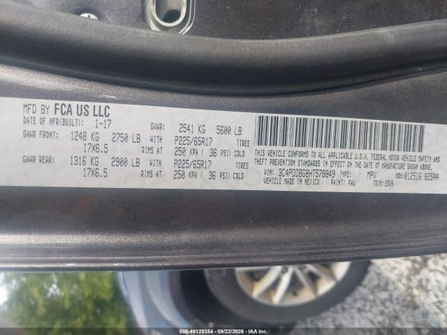 2017 DODGE JOURNEY SXT AWD 9