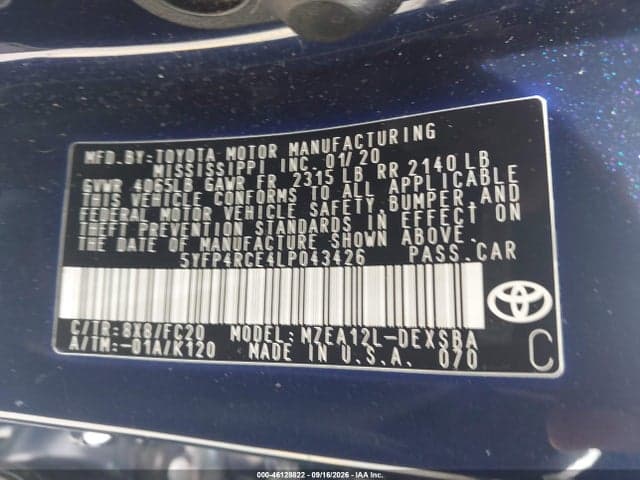 2020 TOYOTA COROLLA SE 9