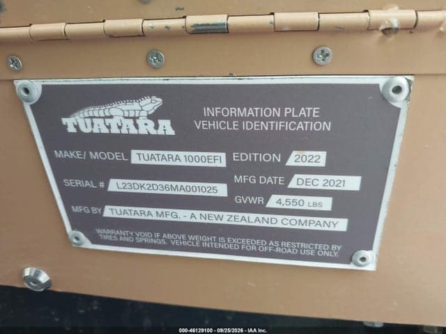 2021 TUATARA 1000 EFI 10