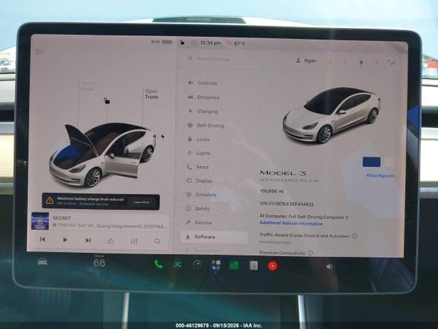 2019 TESLA MODEL 3 LONG RANGE/MID RANGE/STANDARD RANGE/STANDARD RANGE PLUS 7