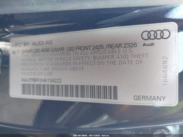 2017 AUDI A3 E-TRON 1.4T PREMIUM 9