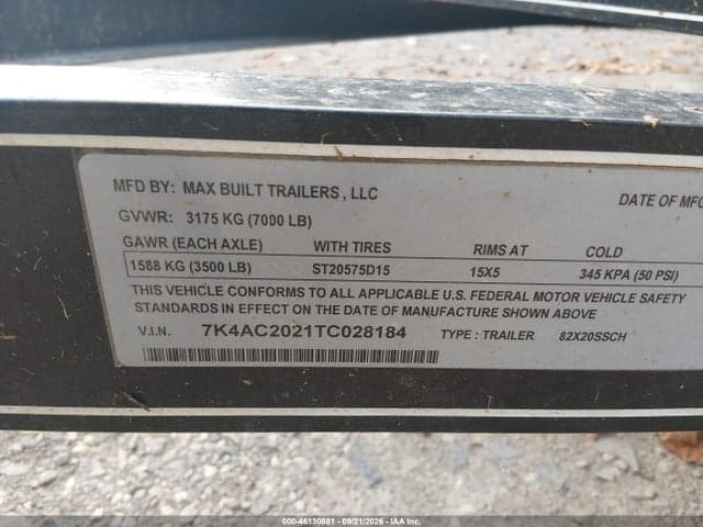 2026 MAX BUILT TRAILERS UTILITY TRLR 9