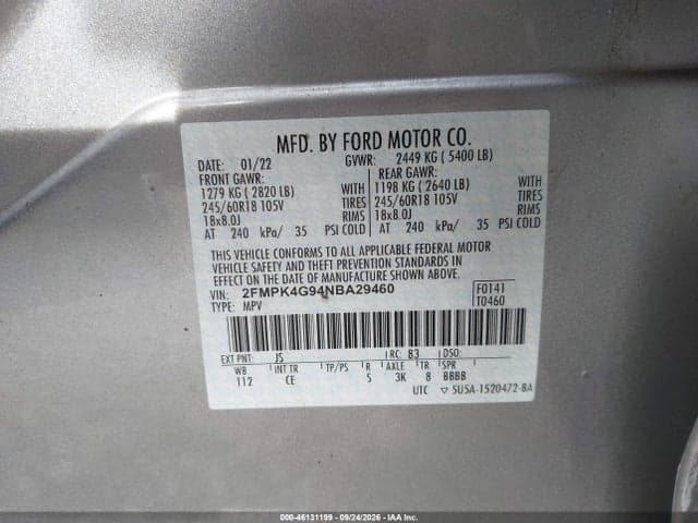 2022 FORD EDGE SE 9
