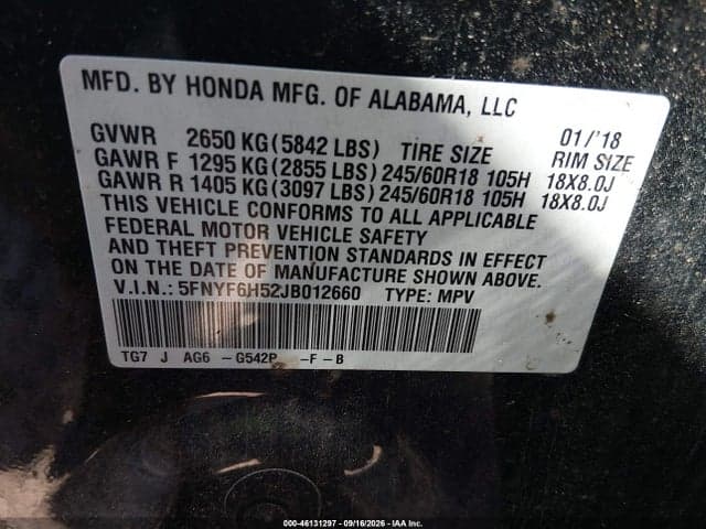 2018 HONDA PILOT EX-L 4