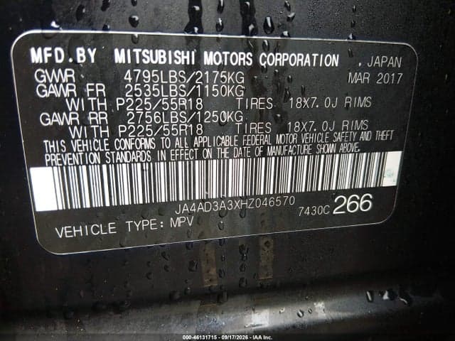 2017 MITSUBISHI OUTLANDER SEL 9