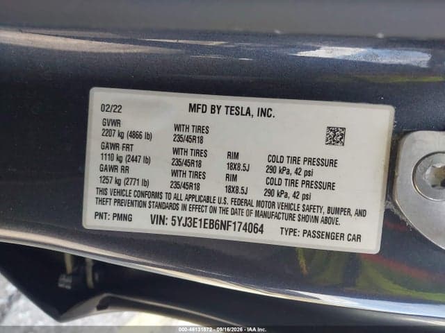 2022 TESLA MODEL 3 LONG RANGE DUAL MOTOR ALL-WHEEL DRIVE 9