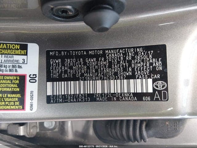 2017 TOYOTA COROLLA LE 9
