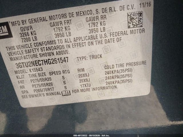 2017 GMC SIERRA 1500 SLT 9
