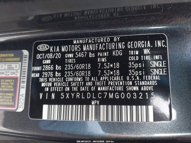 2021 KIA SORENTO S 9