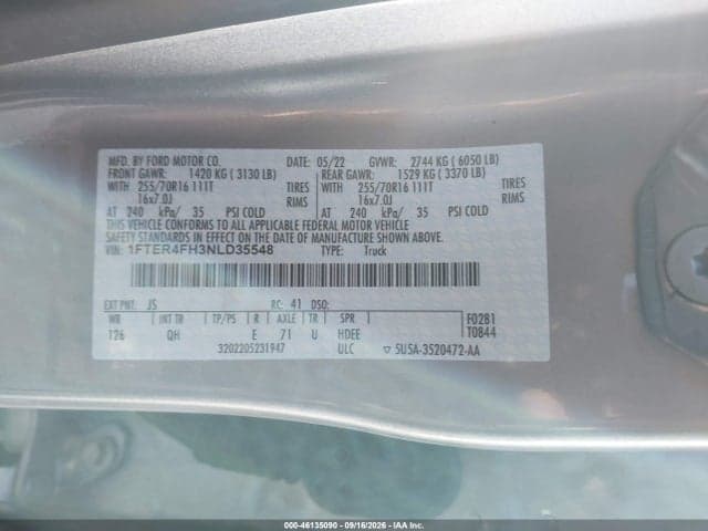 2022 FORD RANGER XL 9
