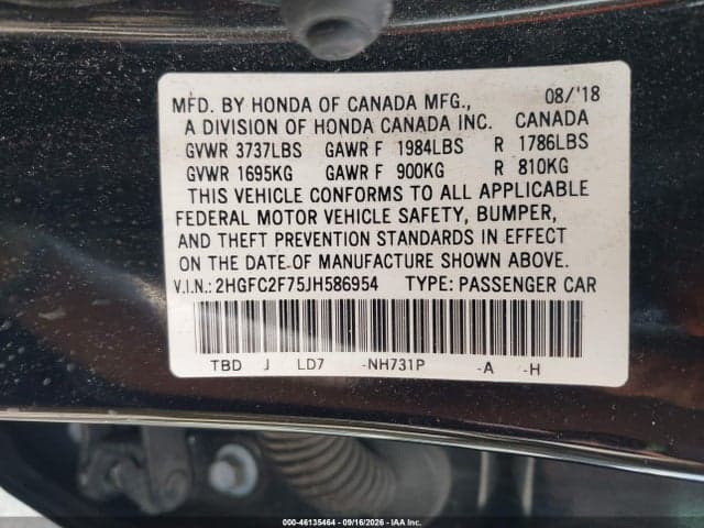 2018 HONDA CIVIC EX 9
