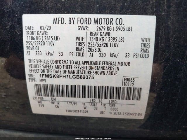 2020 FORD EXPLORER LIMITED 9