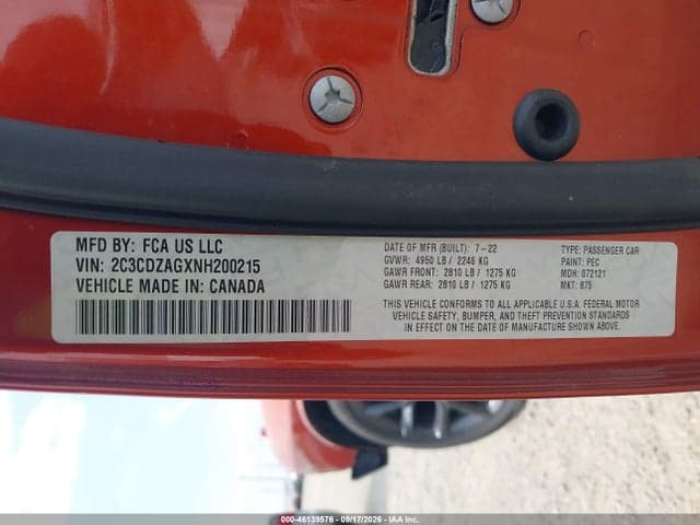 2022 DODGE CHALLENGER SXT 9