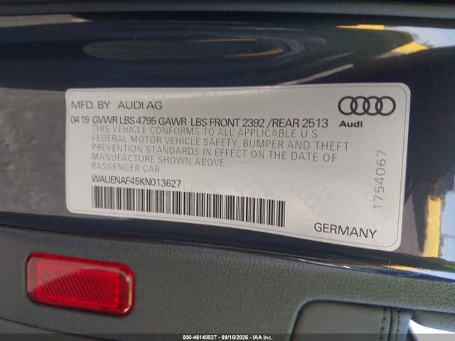 2019 AUDI A4 45 PREMIUM 9