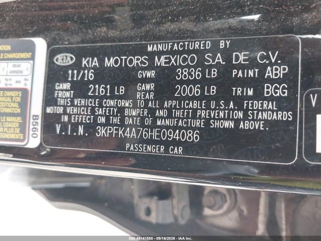 2017 KIA FORTE LX 9