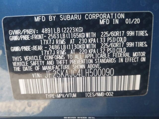 2020 SUBARU FORESTER PREMIUM 9