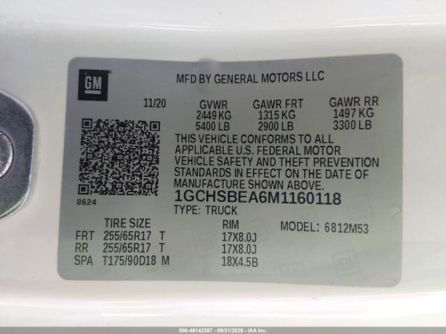2021 CHEVROLET COLORADO 2WD LONG BOX WT 9