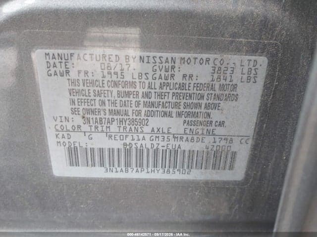 2017 NISSAN SENTRA SV 9
