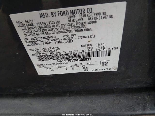 2019 FORD ECOSPORT SE 9