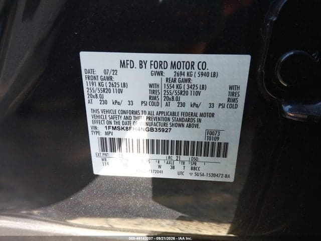 2022 FORD EXPLORER LIMITED 9
