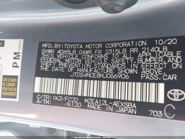 2021 TOYOTA COROLLA SE 9