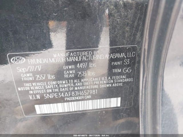 2018 HYUNDAI SONATA SEL 9