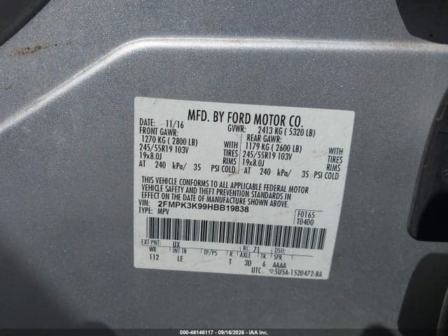 2017 FORD EDGE TITANIUM 9