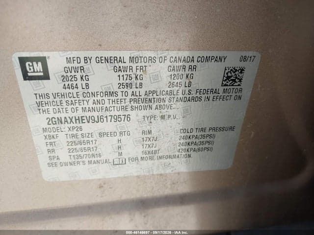 2018 CHEVROLET EQUINOX LS 9