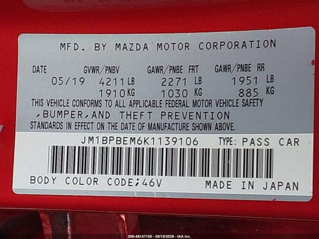 2019 MAZDA MAZDA3 PREMIUM PACKAGE 9