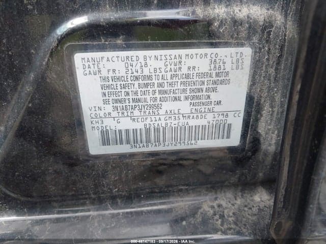 2018 NISSAN SENTRA S 9