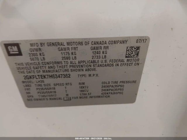 2017 GMC TERRAIN SLE-2 9
