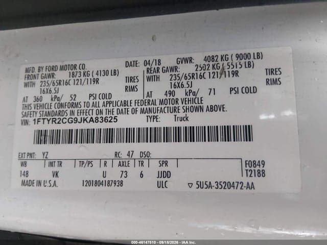 2018 FORD TRANSIT-250 9
