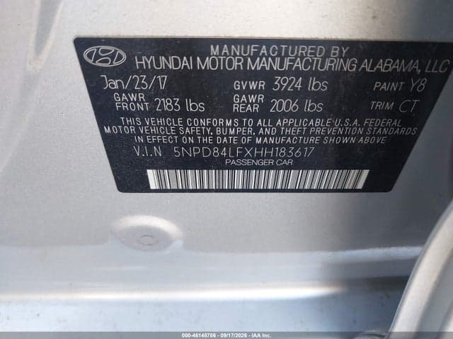 2017 HYUNDAI ELANTRA VALUE EDITION 9
