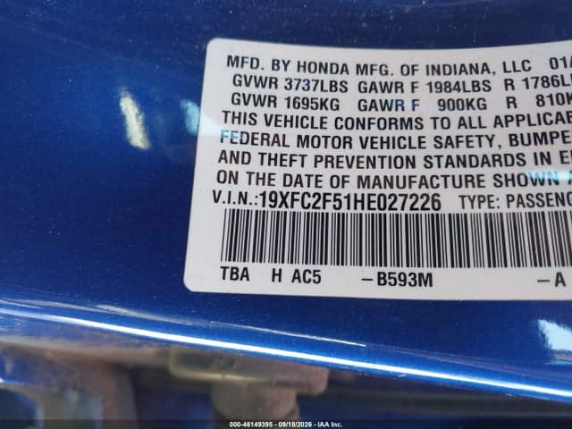 2017 HONDA CIVIC LX 9