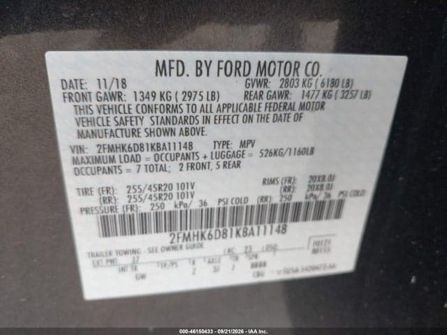 2019 FORD FLEX LIMITED 9