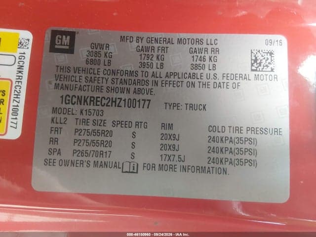 2017 CHEVROLET SILVERADO 1500 2LT 9