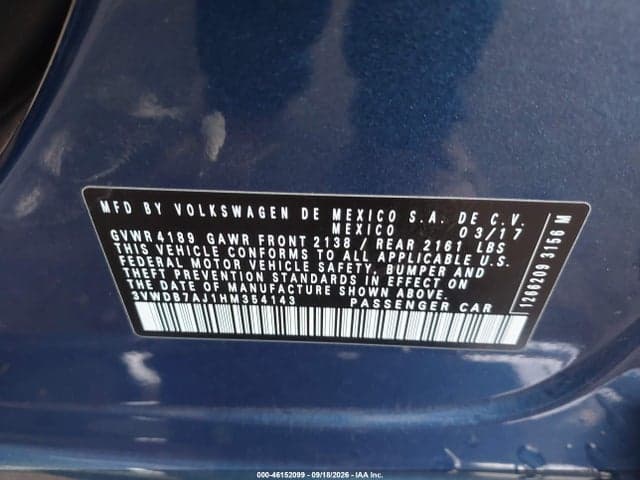 2017 VOLKSWAGEN JETTA 1.4T SE 9