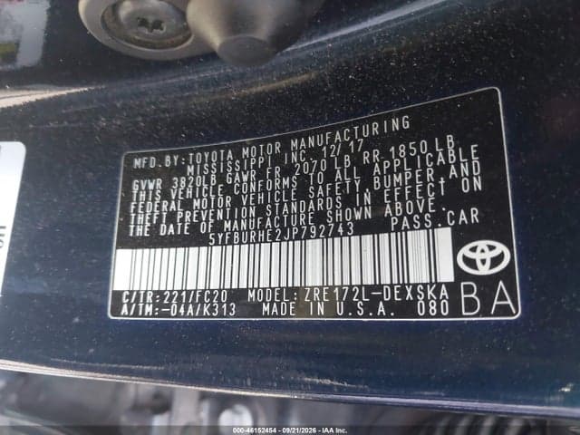 2018 TOYOTA COROLLA SE 9