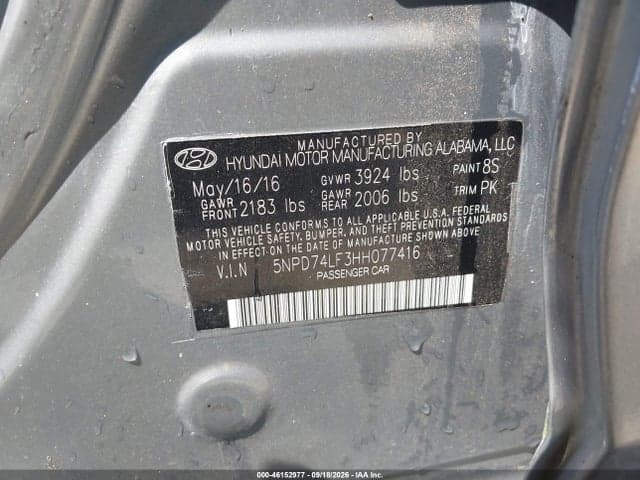 2017 HYUNDAI ELANTRA SE 9