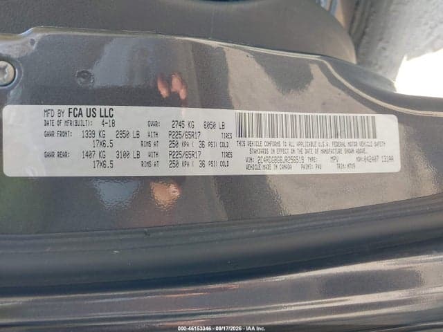 2018 DODGE GRAND CARAVAN SE PLUS 9