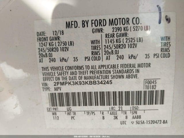 2019 FORD EDGE TITANIUM 9