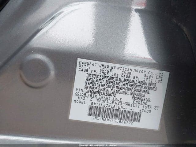 2025 NISSAN VERSA 1.6 S 9