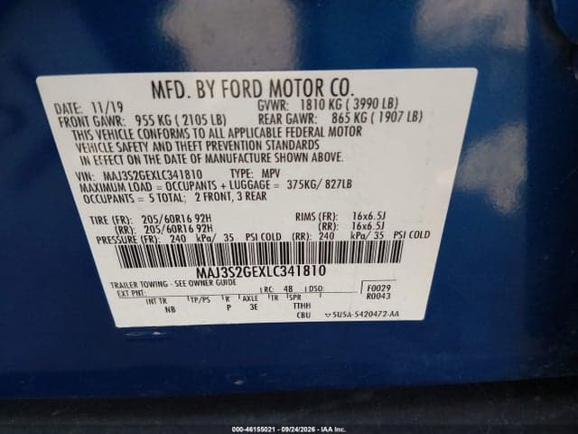 2020 FORD ECOSPORT SE 9