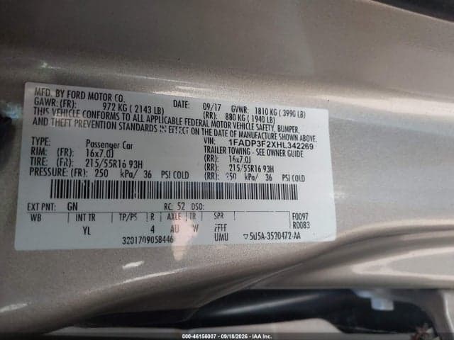 2017 FORD FOCUS SE 9