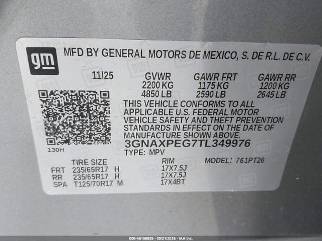 2026 CHEVROLET EQUINOX AWD LT 9