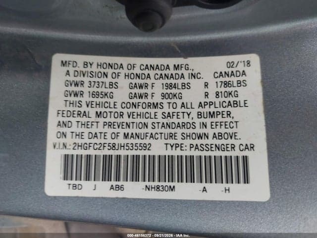 2018 HONDA CIVIC LX 9